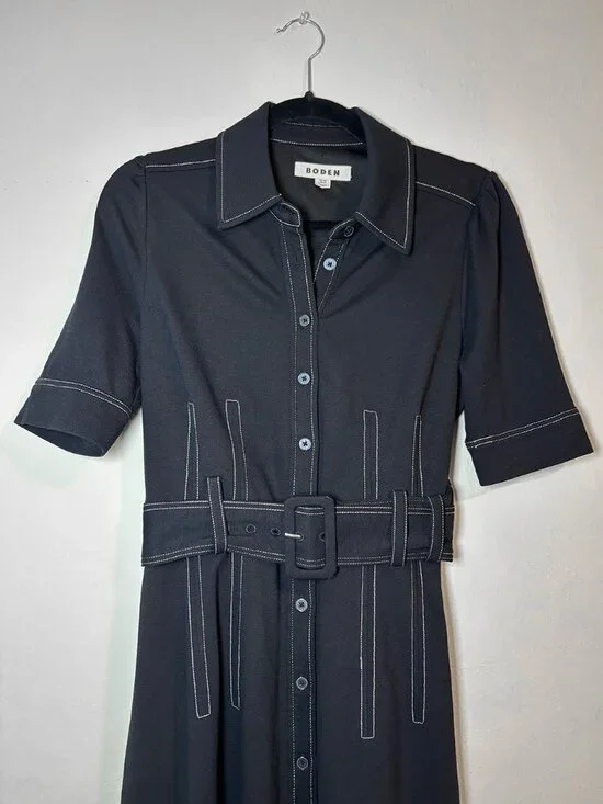 Boden Anita Ponte Shirt Dress - Size 6P - Picture 4 of 11
